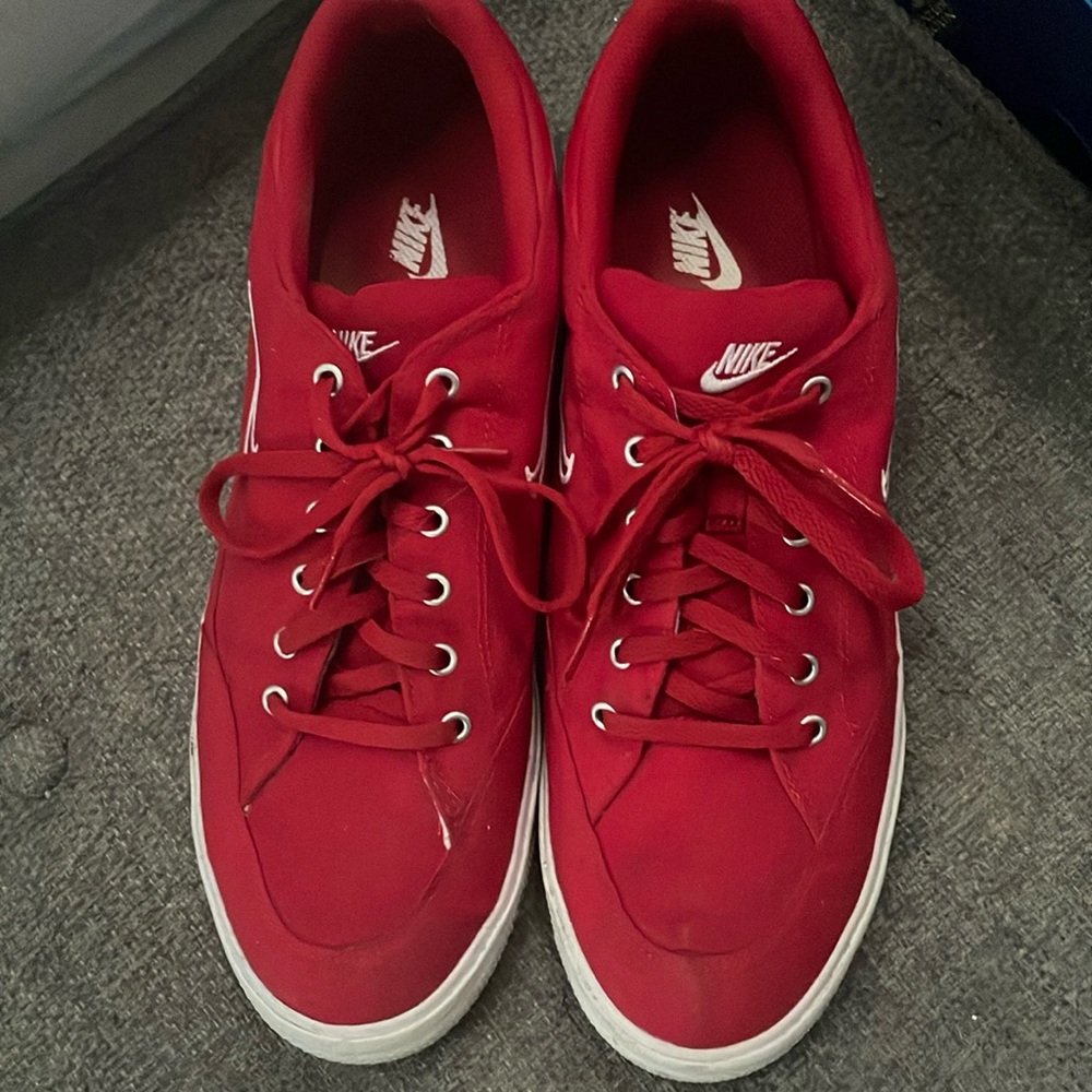 Nike, red sneakers, size 12
